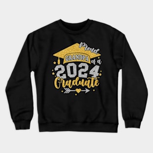 Grandpa Senior 2024 Proud Grandpa  of a Class of 2024 Graduate Grandpa Crewneck Sweatshirt